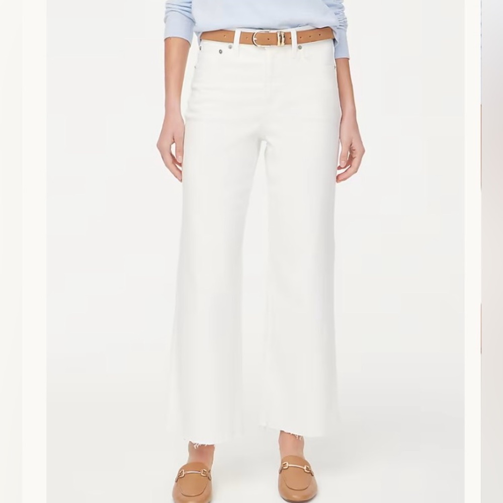 NWT J Crew White Wide-Leg Jeans